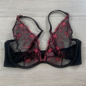 Change Charade Black Lace Low Wire Bra